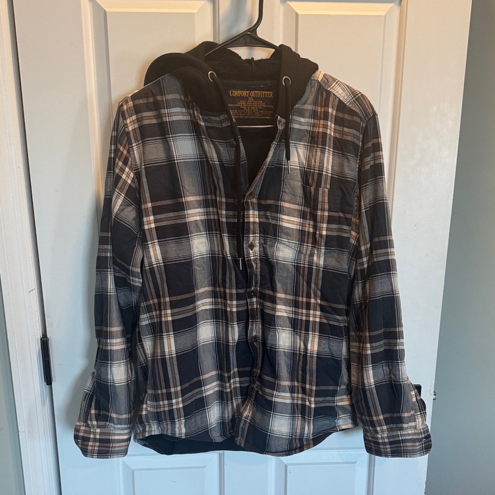 Carhartt Men's Plaid Shirt Jacket - Black and Brown
